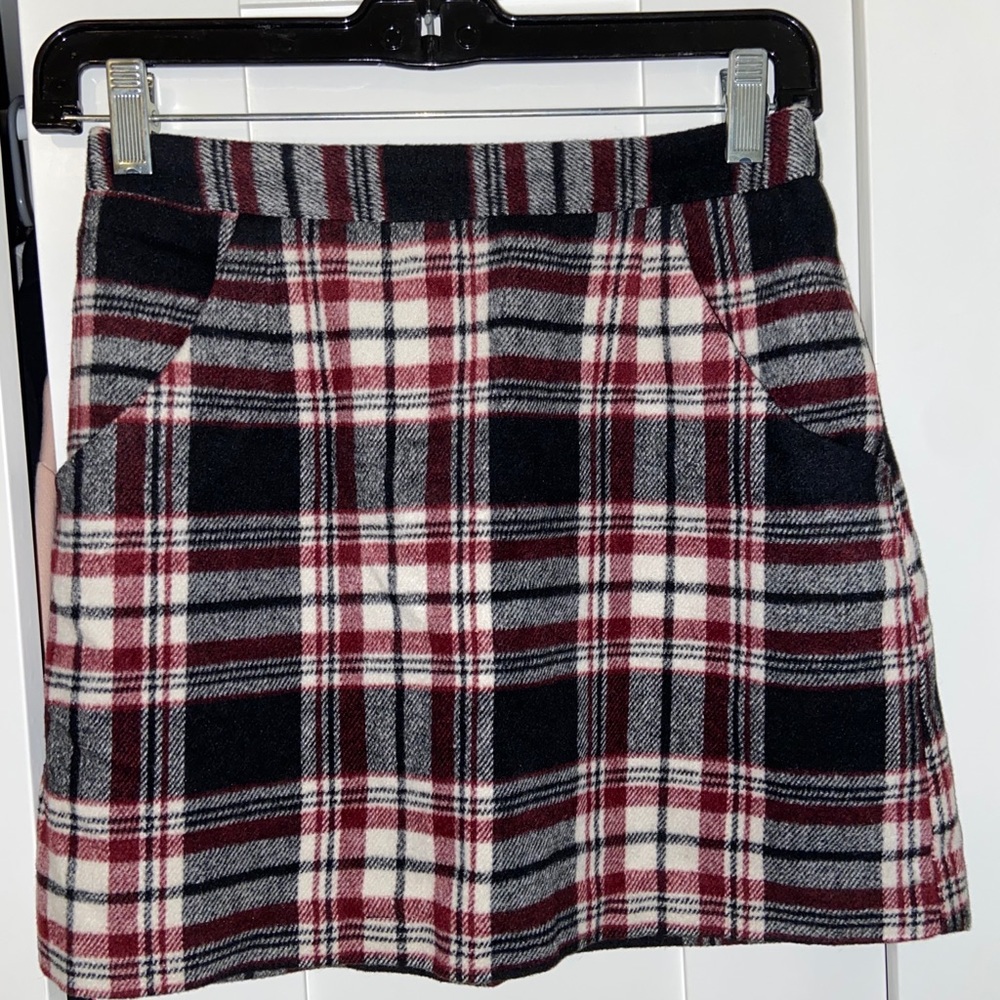 Plaid skirt fits real cute!